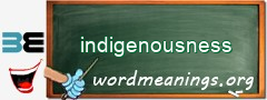 WordMeaning blackboard for indigenousness